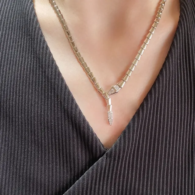 Bvlgari Serpenti Viper Gold and Diamond Necklace 7