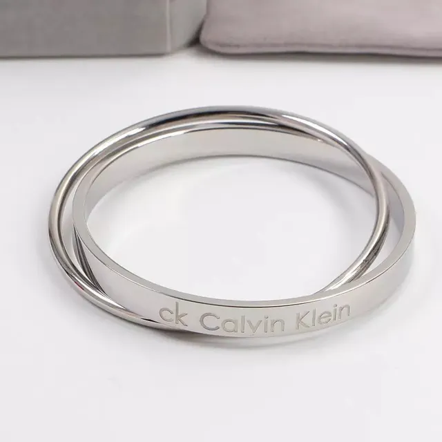 Calvin Klein 互锁双带玫瑰金手链 4