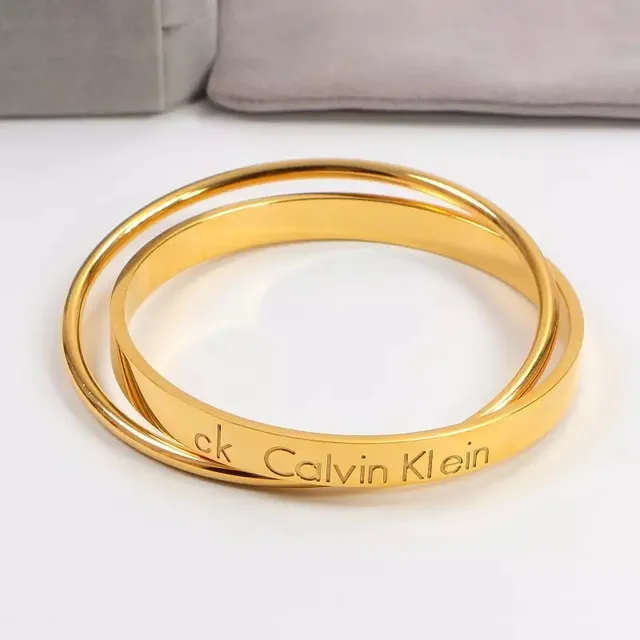 Calvin Klein 互锁双带玫瑰金手链 7