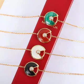 Cartier Amulette de Cartier Malachite Carnelian Mother-of-Pearl Onyx Necklace