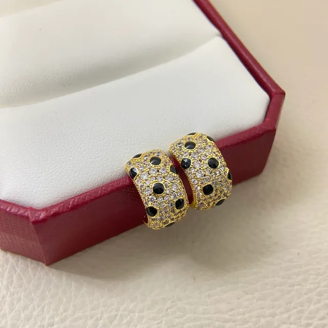 Cartier Gold Black Pavé-Set Dome-Shaped Band Ring 5