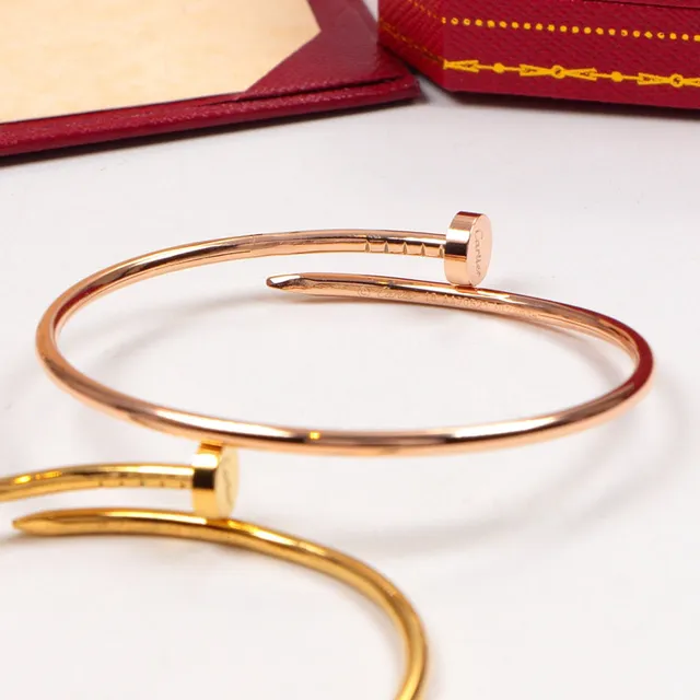 Cartier Juste un Clou Gold Silver Nail-Motif Clasp Open Bangle Bracelet 2