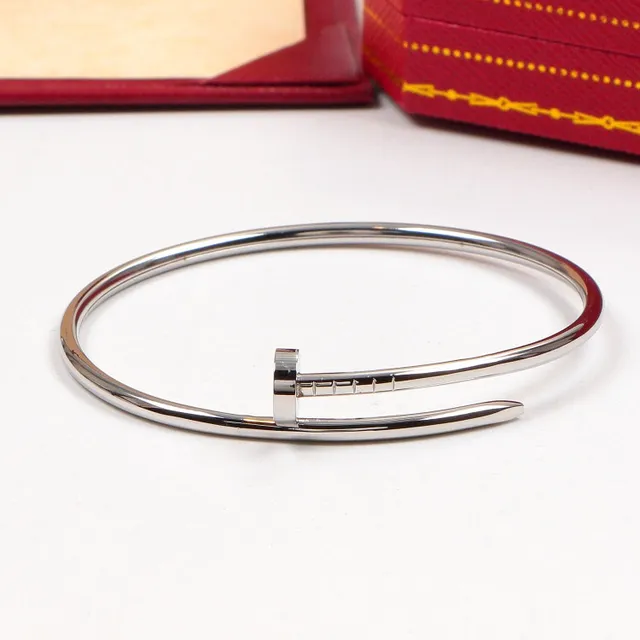 Cartier Juste un Clou Gold Silver Nail-Motif Clasp Open Bangle Bracelet 4