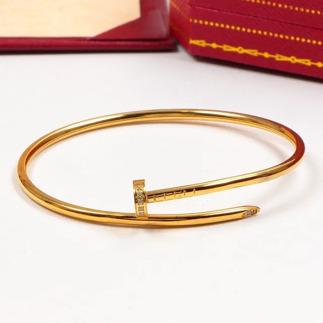Cartier Juste un Clou Gold Silver Nail-Motif Clasp Open Bangle Bracelet 8