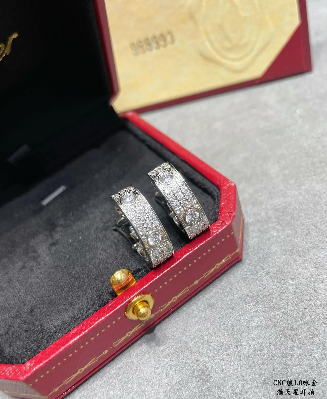 Cartier Juste un Clou Oro Plata Pavé-Set Aros 2