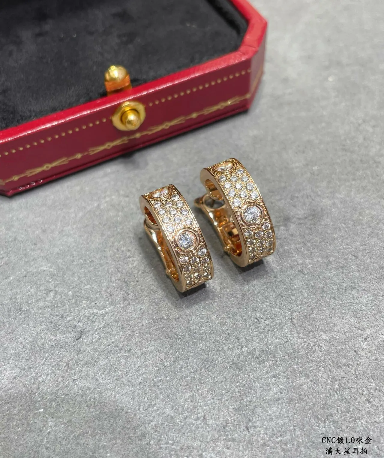 Cartier Juste un Clou Oro Plata Pavé-Set Aros 6