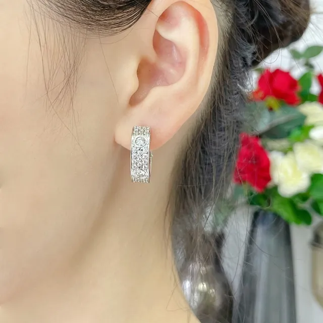 Cartier Juste un Clou Oro Plata Pavé-Set Aros 9