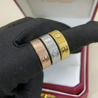 Cartier Juste un Clou Gold Silver Ridged Band Screw-Head Motif Ring