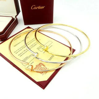 Cartier Juste un Clou ذهبي/فضي دائري رفيع سوار إغلاق برأس المسمار