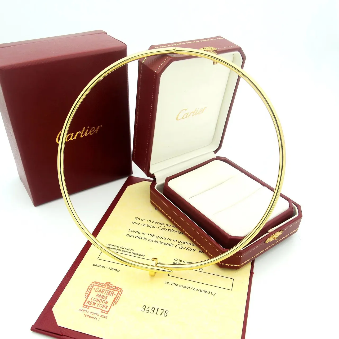 Cartier Juste un Clou Gold Silver Thin Circular Bangle Screw-Head Clasp Bracelet 5