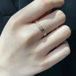 Cartier Juste un Clou সোনার সাদা প্যাভড ব্যান্ড স্ক্রু মোটিফ রিং