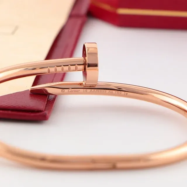 Cartier Juste un Clou نقش المسامير Pavé Crystal سوارة Hinged Bangle 2