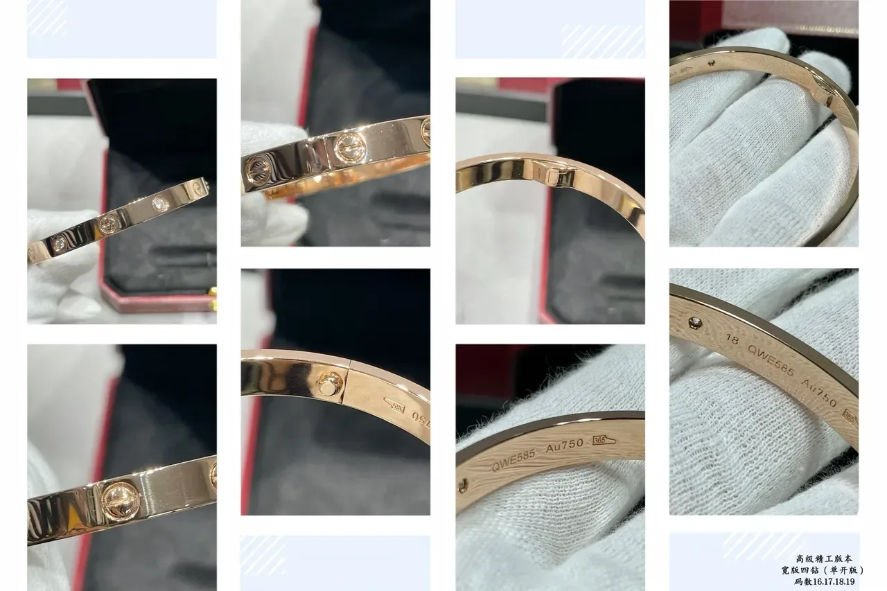Bracelet Cartier Love Large à Quatre Diamants Motif Vis 2