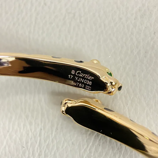 Cartier Panthère Gold Silver Panther-Head Terminal Spotted Motif Bracelet 4