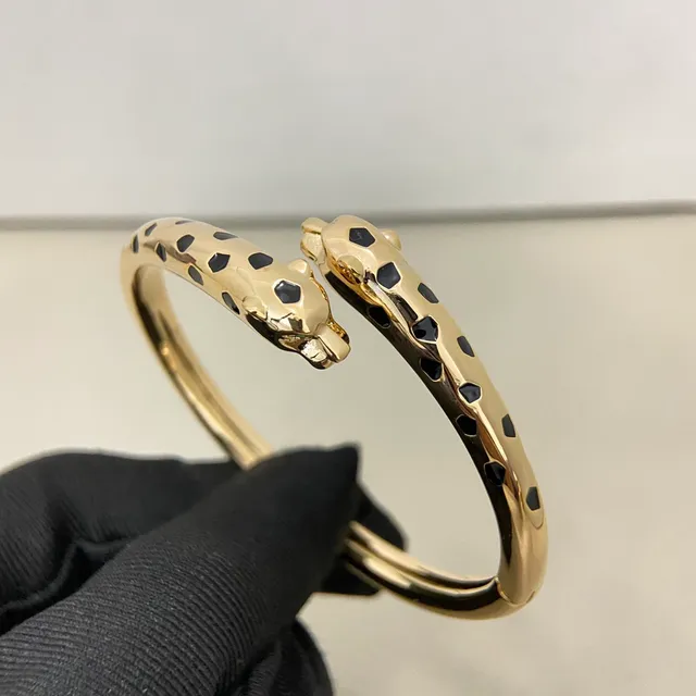 Cartier Panthère Gold Silver Panther-Head Terminal Spotted Motif Bracelet 5