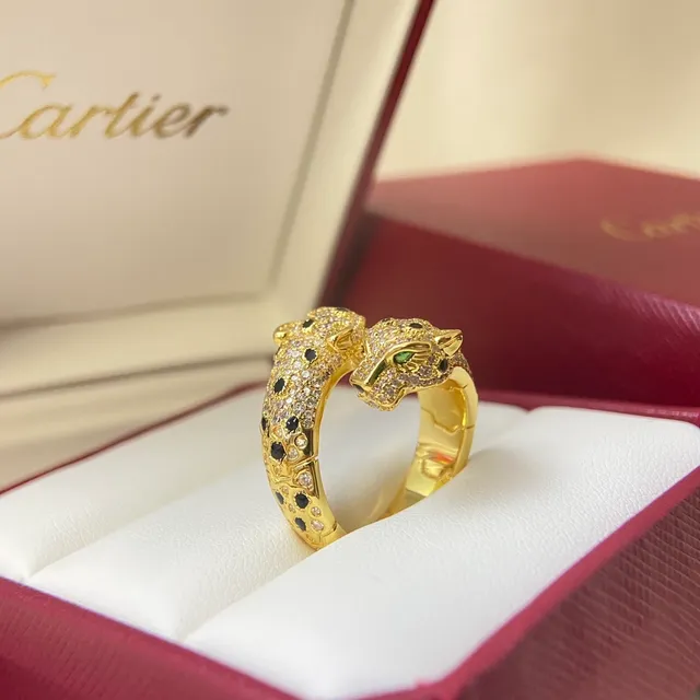 Anel Cartier Panthère Cabeça de Panther Pavé Diamond Onyx 4