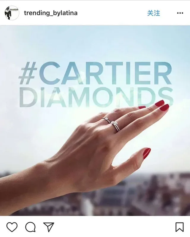 Cartier রূপালী স্বচ্ছ সোলিটেয়ার সেন্টার স্টোন পাভে-সেট ব্যান্ড রিং 5