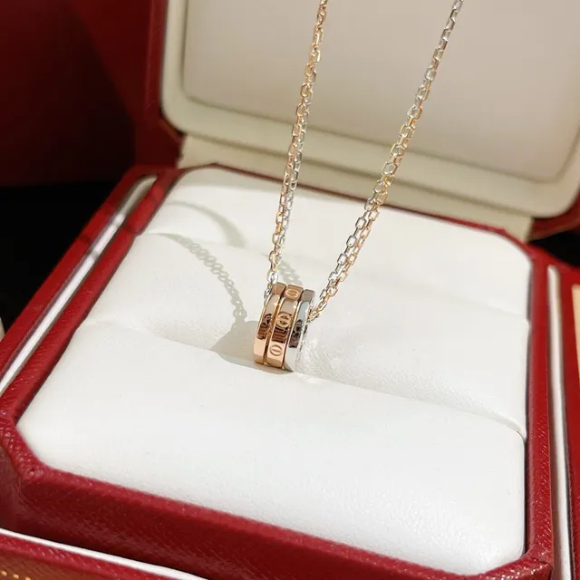 Cartier Trinity قلادة ثلاث حلقات متشابكة 2
