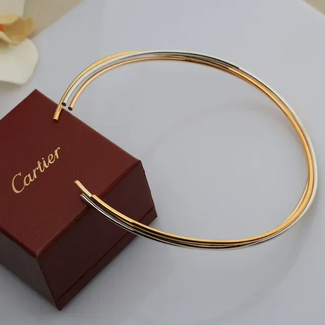 Cartier Trinity Triple-Tone Open Cuff Bracelet 5