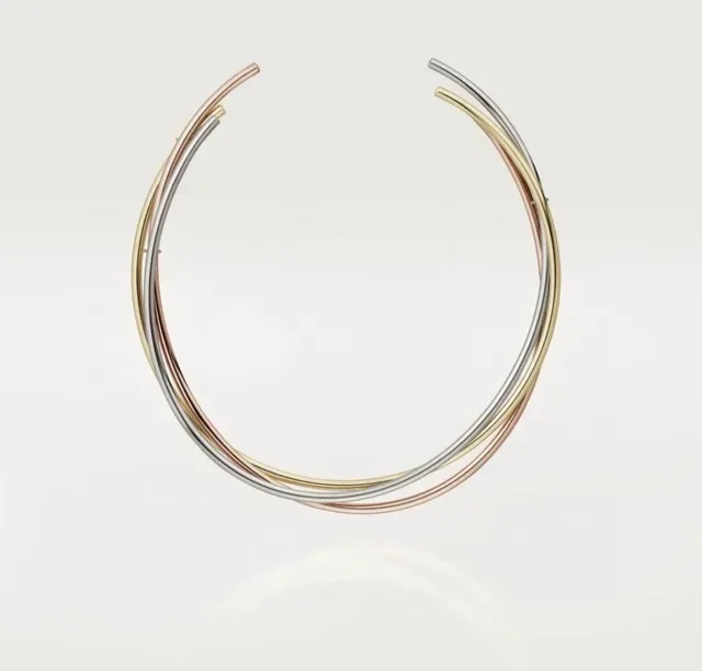Cartier Trinity Triple-Tone Open Cuff Bracelet 8