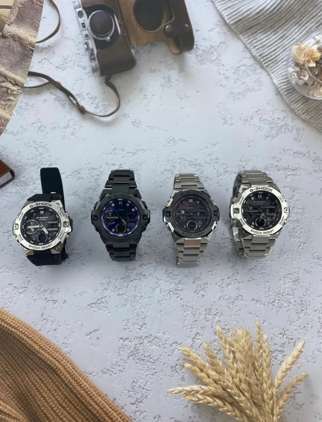 Casio Black Silver Rugged Stainless Steel Case Textured Resin Strap Watch 24