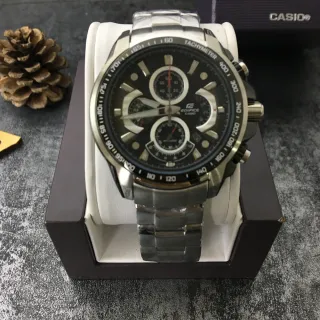 Casio Edifice Chronograph Black Dial Stainless Steel Sports Watch
