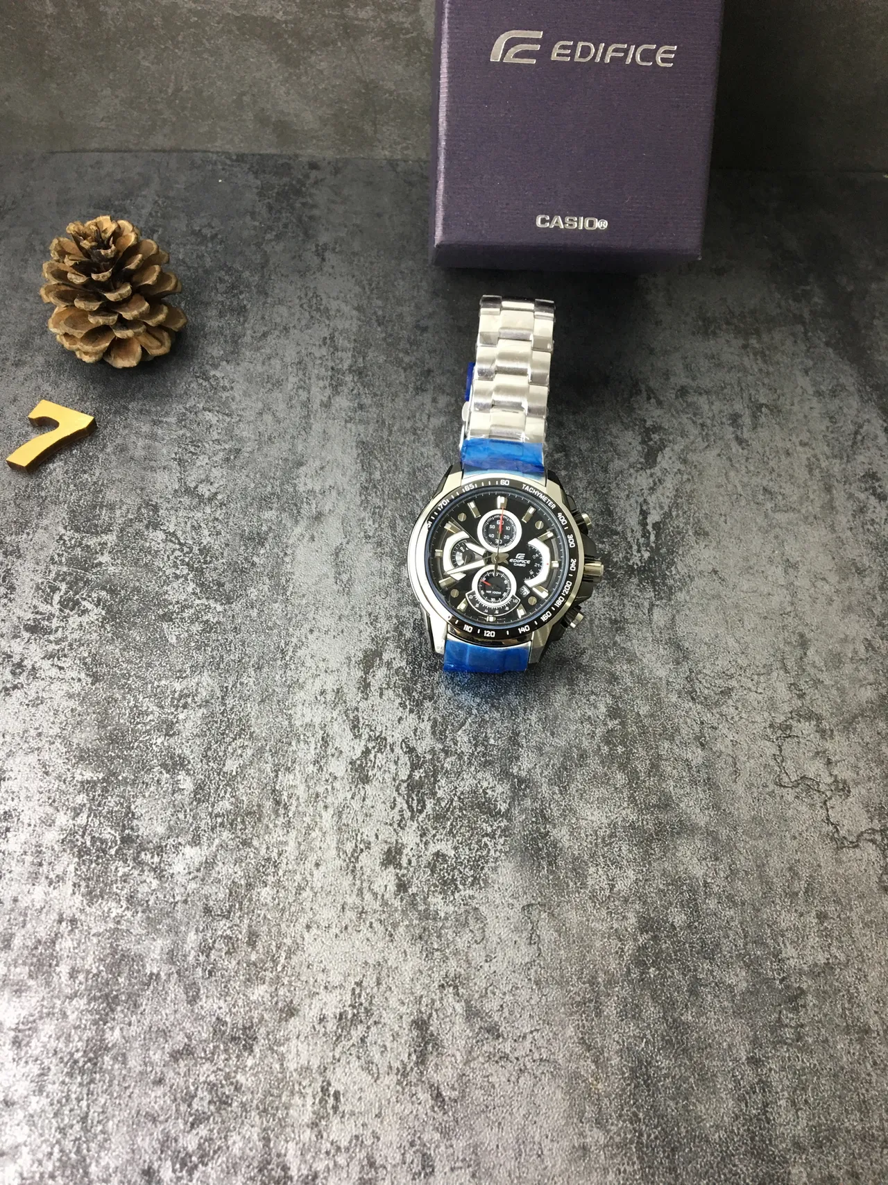 Casio Edifice Chronograph Black Dial Stainless Steel Sports Watch 6