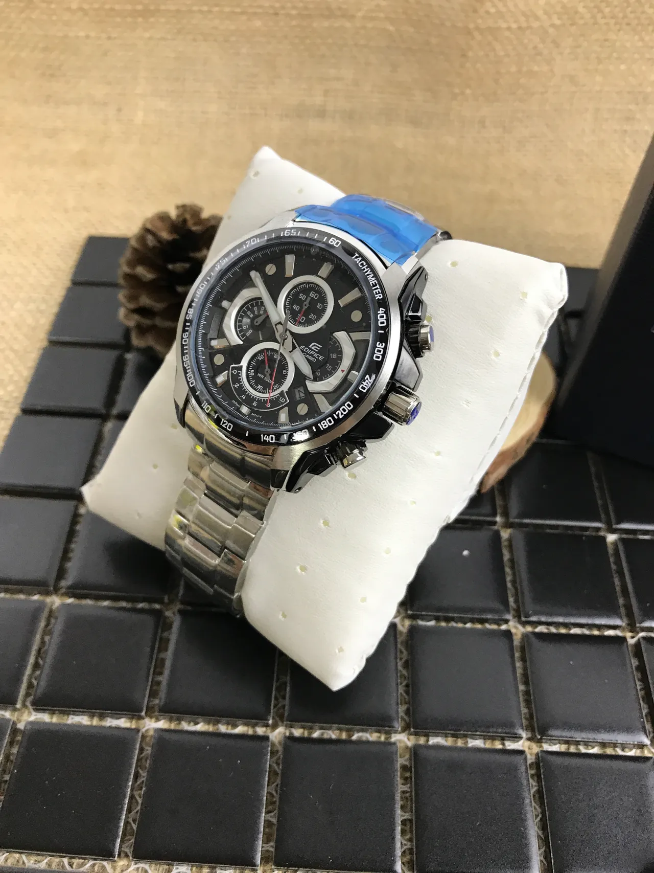 Casio Edifice Chronograph Black Dial Stainless Steel Sports Watch 11