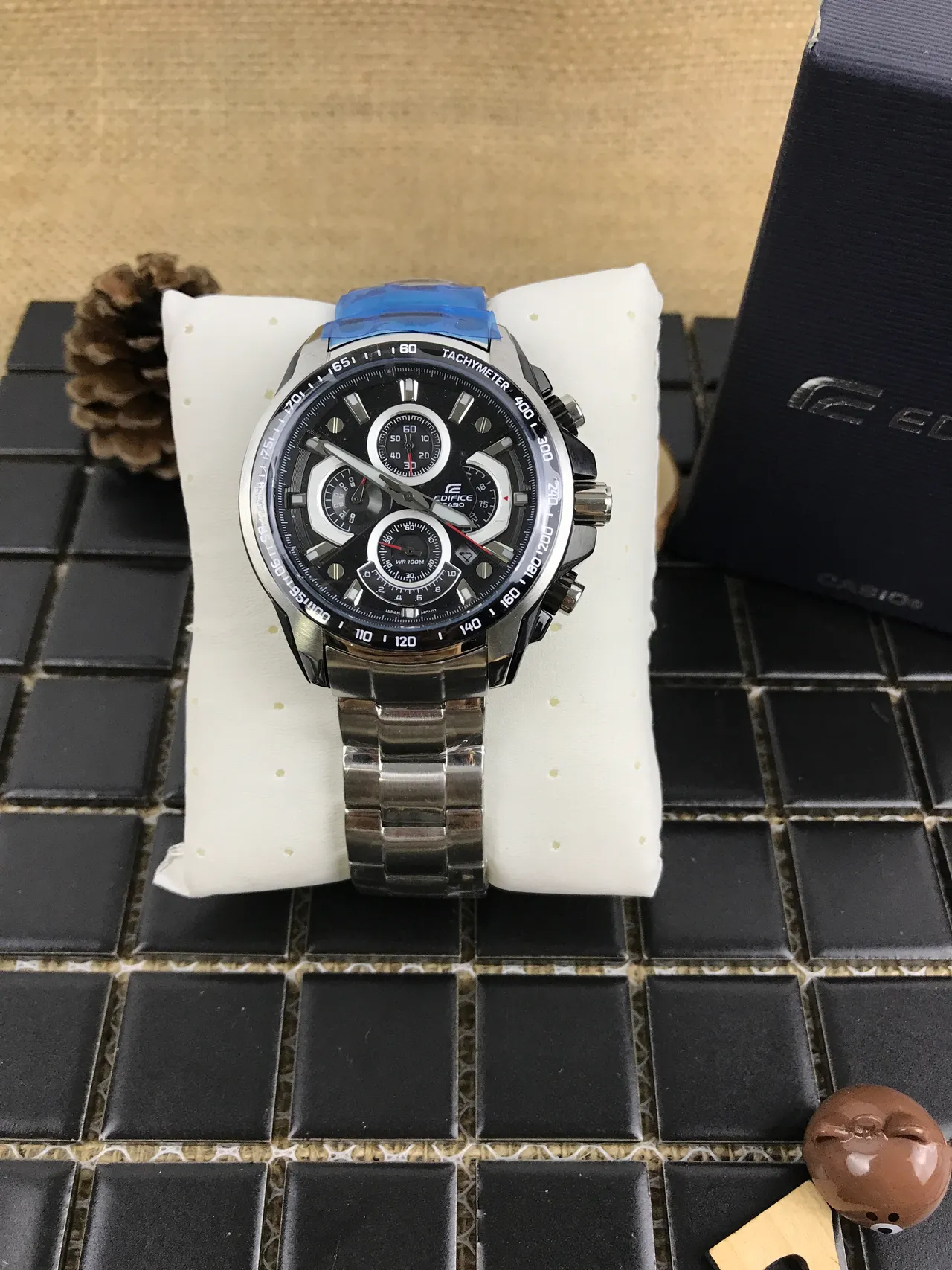 Casio Edifice Chronograph Black Dial Stainless Steel Sports Watch 12