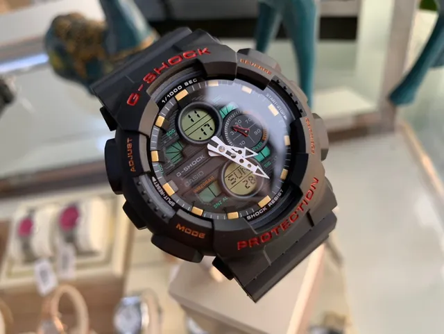 Casio G-Shock GA-100 কালো লাল সোনা স্পোর্টস ওয়াচ 6