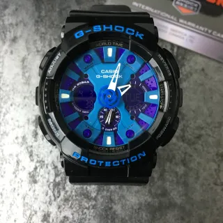Casio G-Shock GA-100 蓝紫分层表盘 运动手表