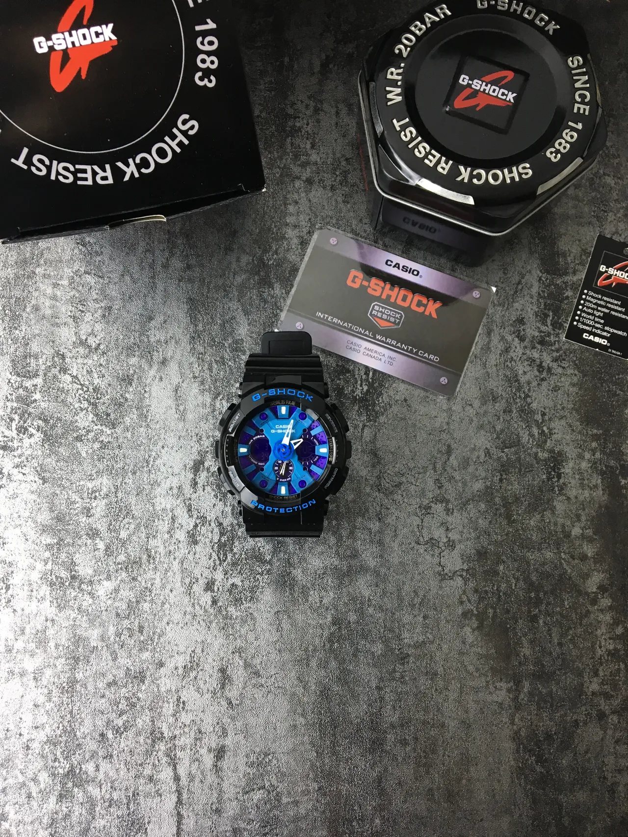 Casio G-Shock GA-100 蓝紫分层表盘 运动手表 2