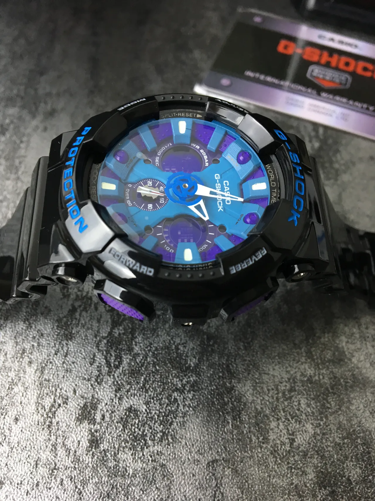 Casio G-Shock GA-100 蓝紫分层表盘 运动手表 4