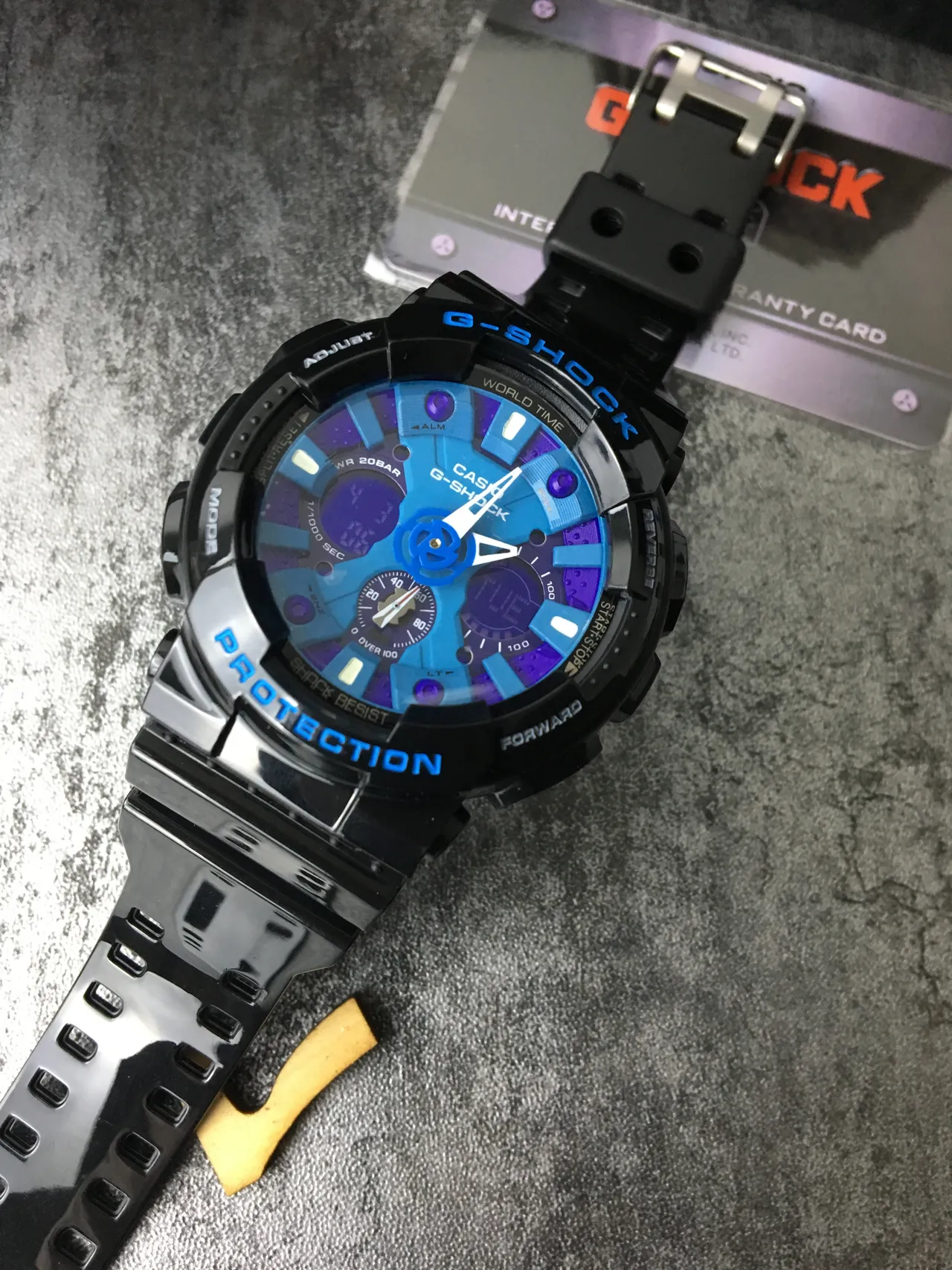 Casio G-Shock GA-100 蓝紫分层表盘 运动手表 5