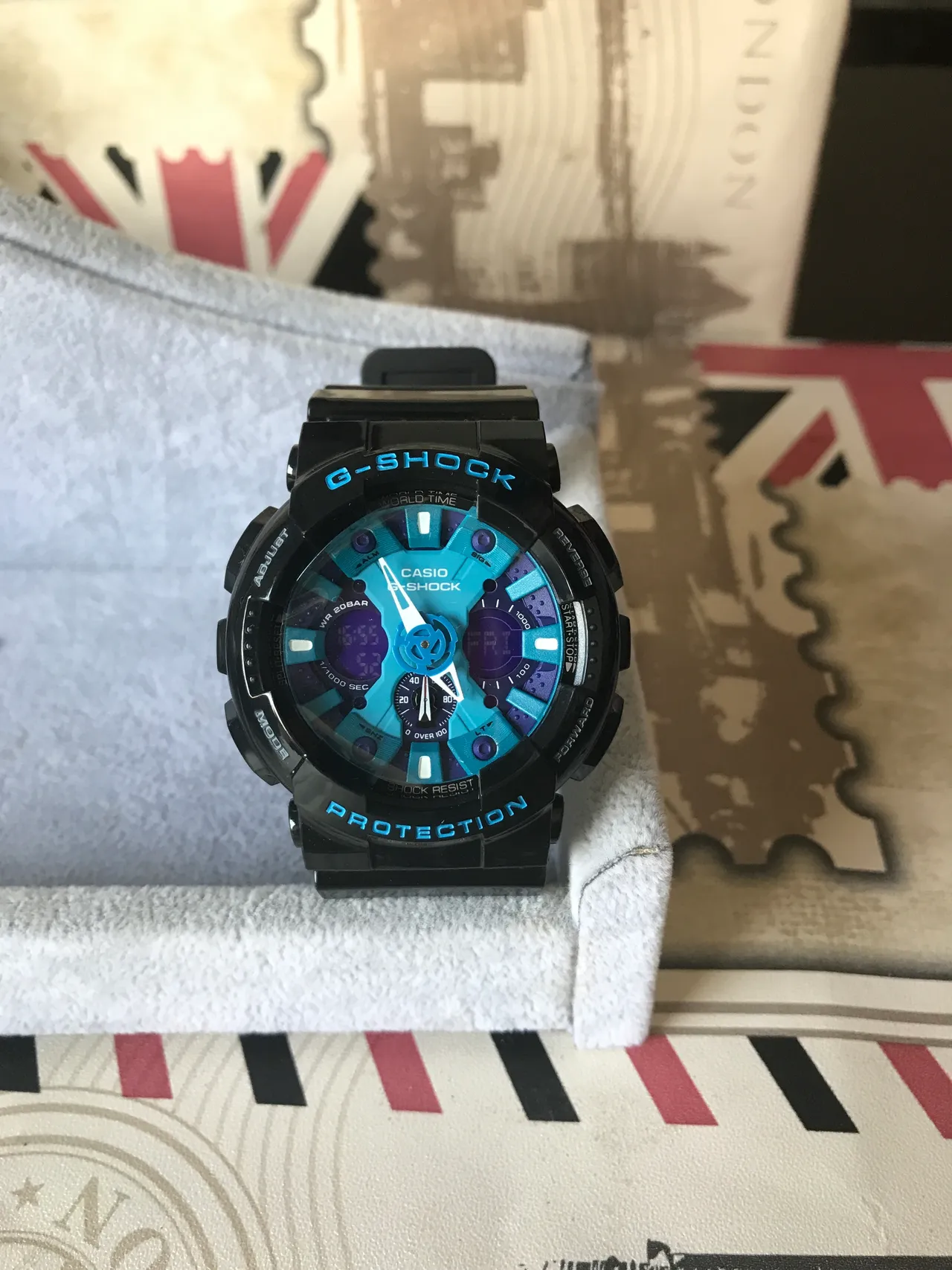 Casio G-Shock GA-100 蓝紫分层表盘 运动手表 10