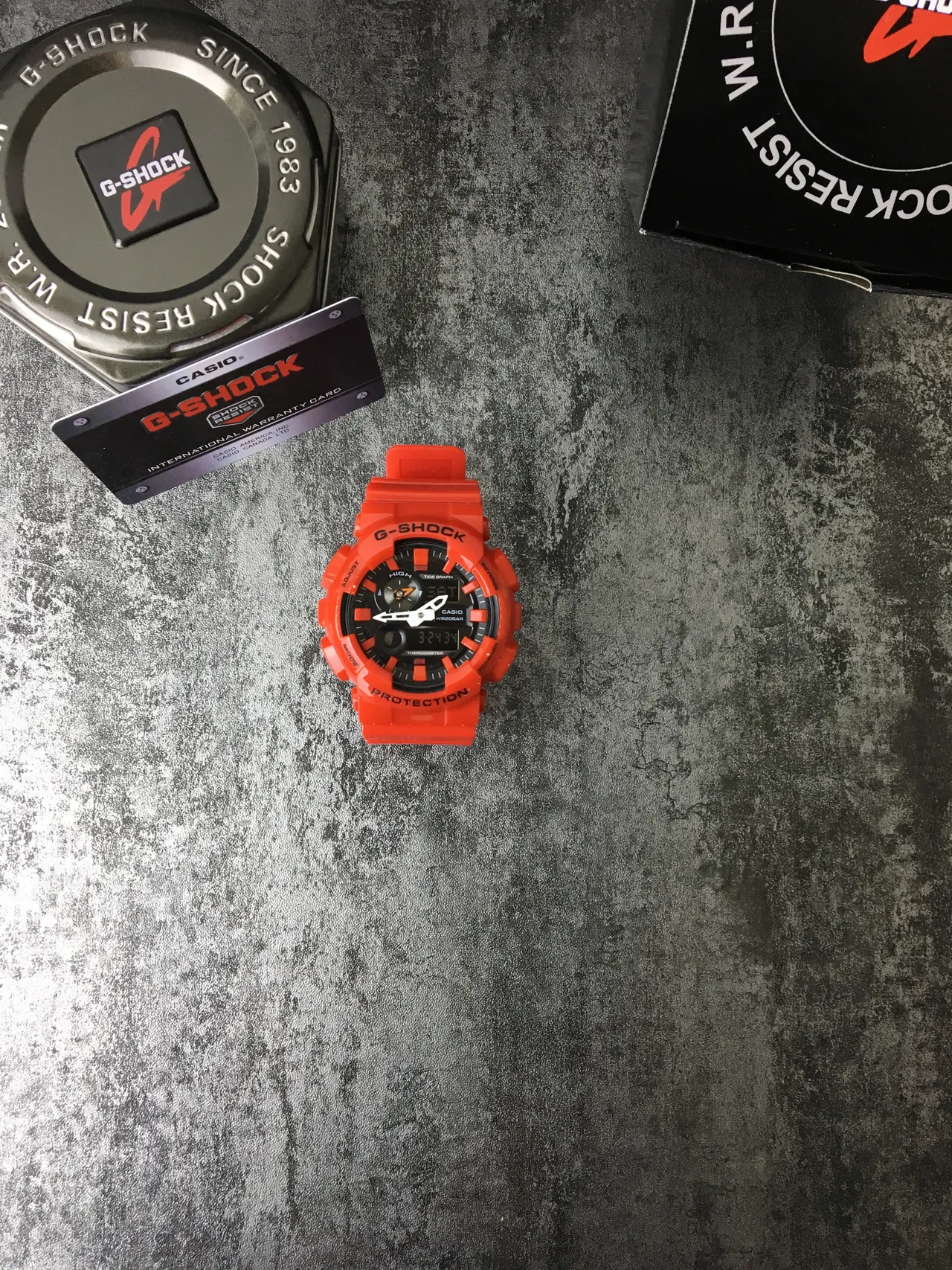 Casio G-Shock GA-100 Montre sportive en résine orange 2