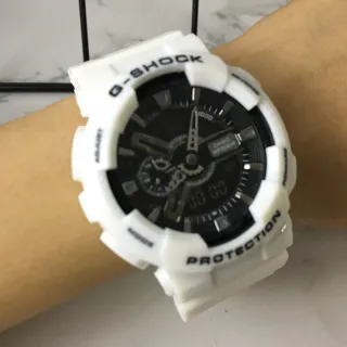 Casio G-Shock GA-100 White and Black Sports Watch