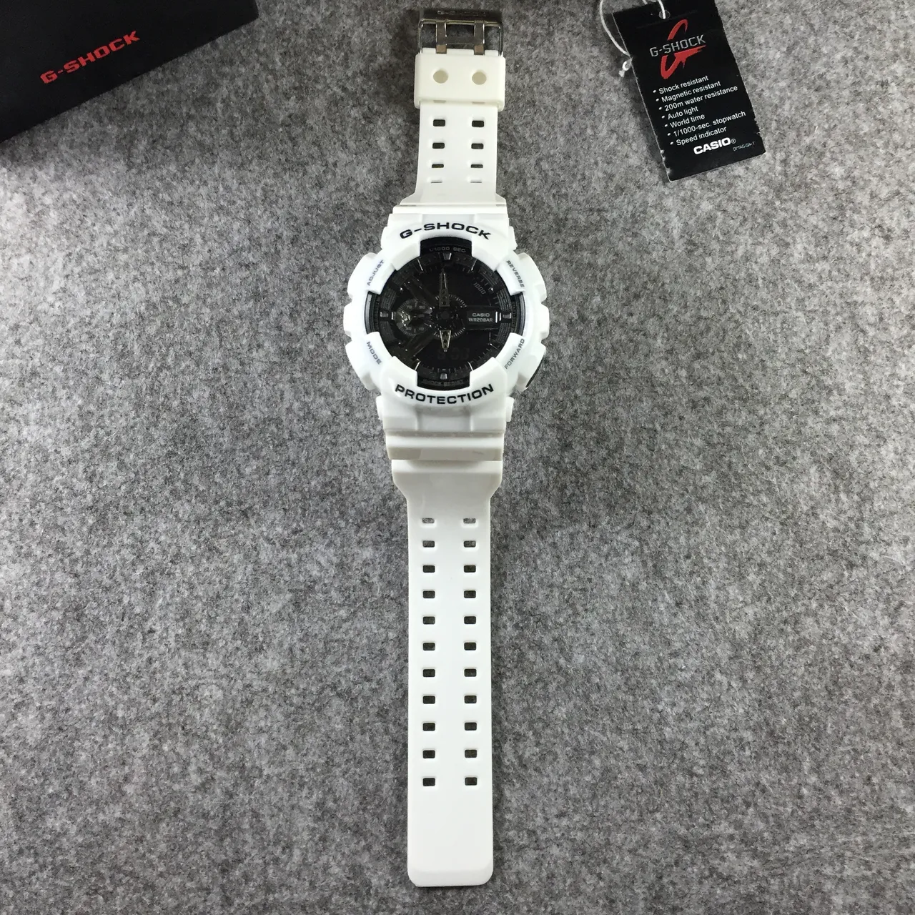 Casio G-Shock GA-100 सफेद और काला खेल घड़ी 12