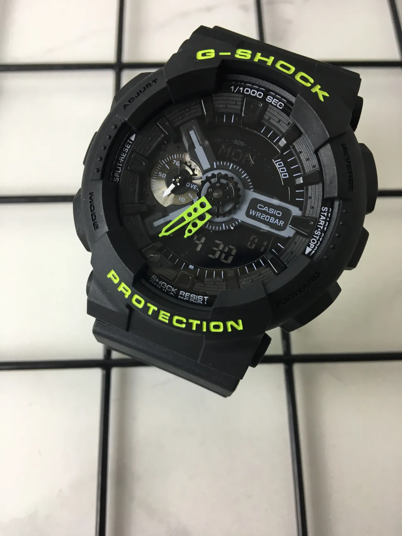 Casio G-Shock GA-110 কালো এবং লেবু সবুজ খেলার ঘড়ি 2