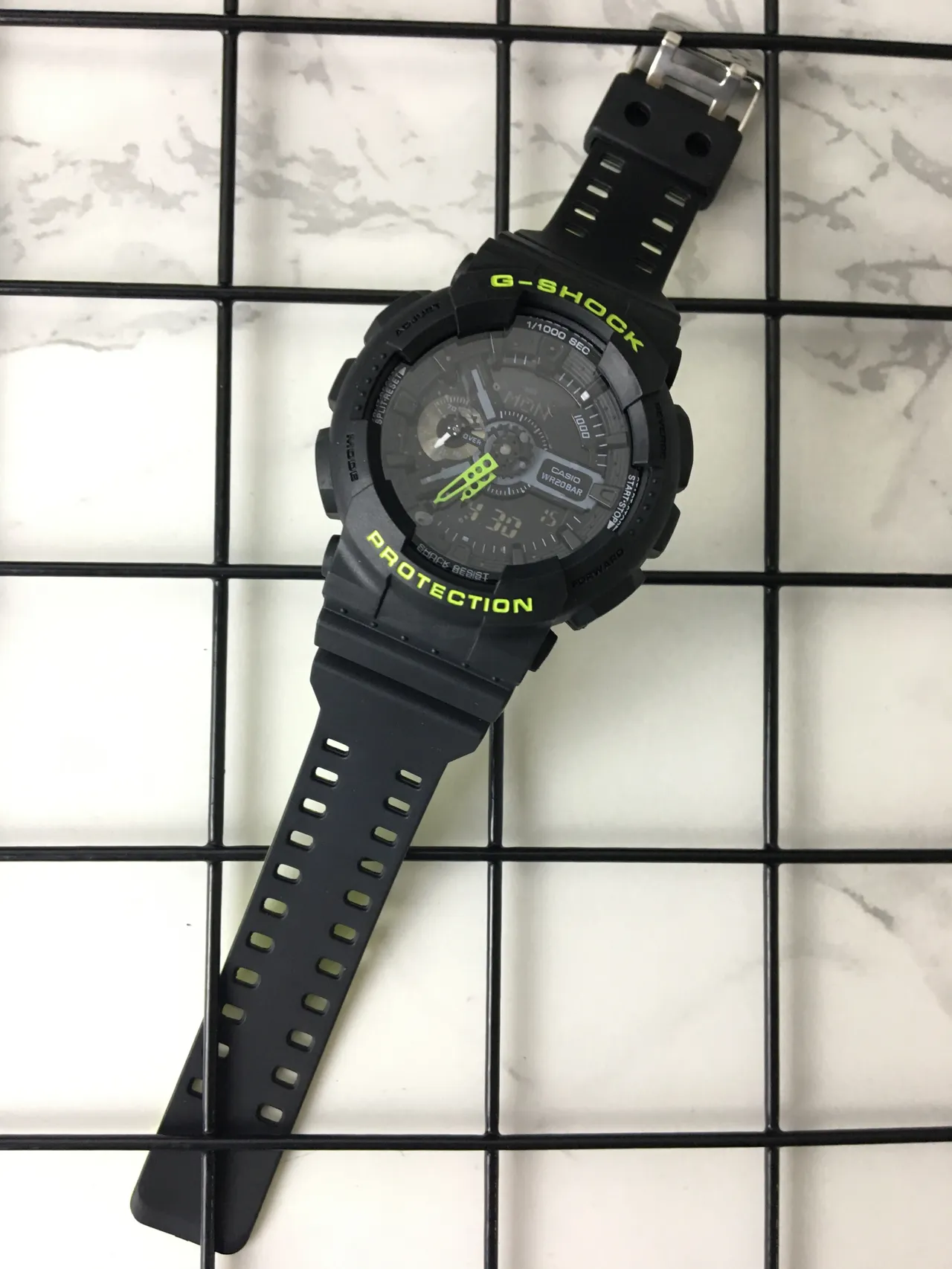 Casio G-Shock GA-110 কালো এবং লেবু সবুজ খেলার ঘড়ি 6