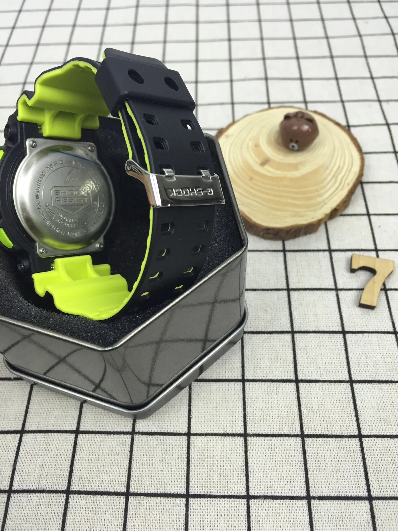 Casio G-Shock GA-110 কালো এবং লেবু সবুজ খেলার ঘড়ি 7