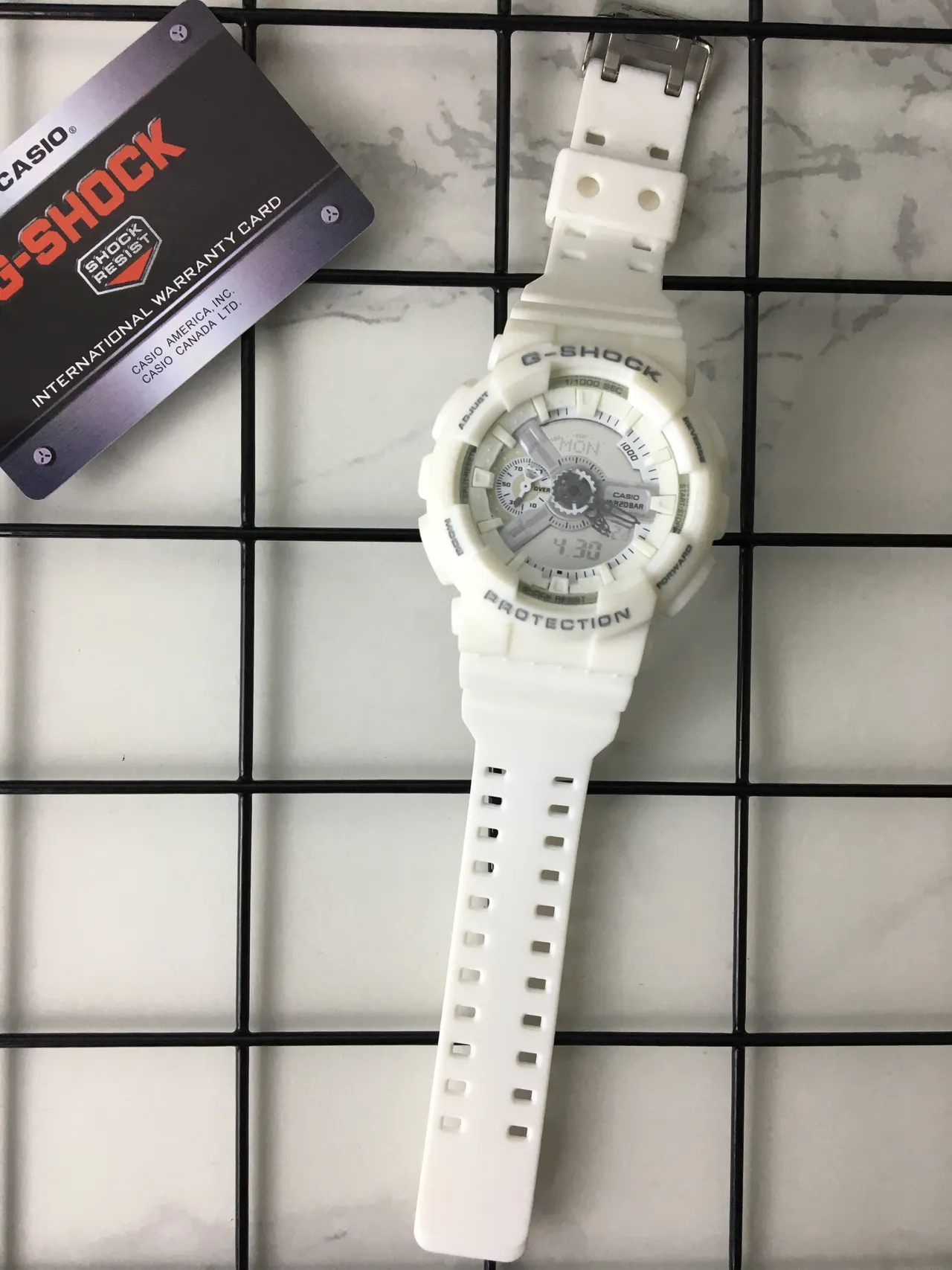 Casio G-Shock GA-110 White Resin Sports Watch 6