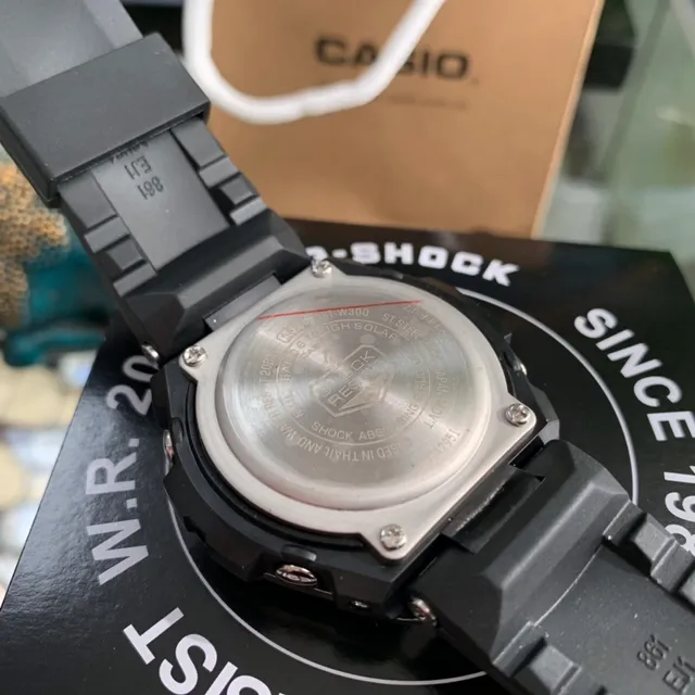 Casio G-Shock GST-B400 काला चांदी हेक्सागोनल स्टेनलेस स्टील केस रेजिन स्ट्रैप खेल का घड़ी 3