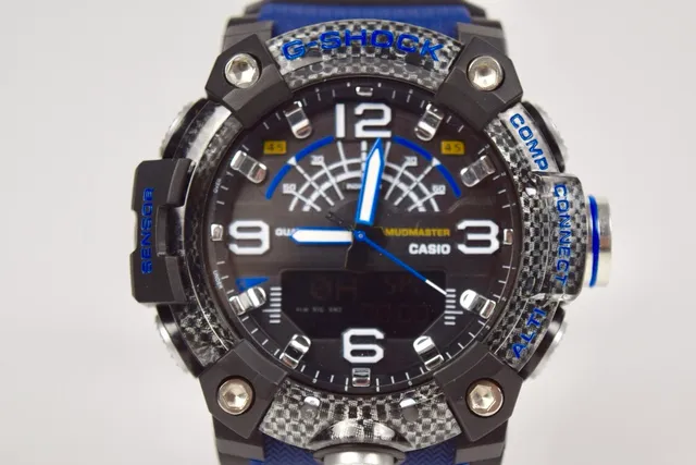Casio G-Shock Mudmaster Quad Sensor Black and Blue खेल घड़ी 6