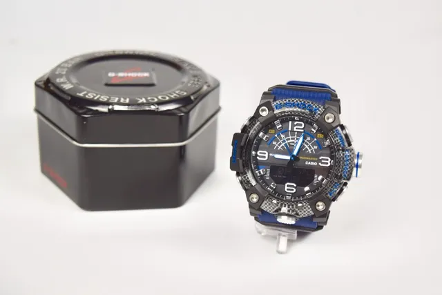 Casio G-Shock Mudmaster Quad Sensor Black and Blue खेल घड़ी 8