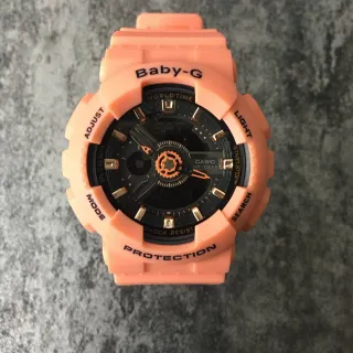 Casio Orange Black Resin-Cased Analog-Digital Hybrid Watch
