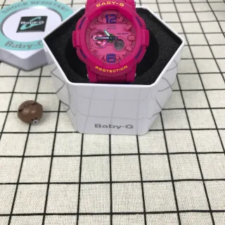 Casio Pink Blue Analog-Digital Resin-Cased Watch