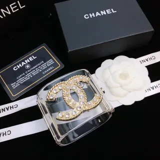 Chanel CC سوار شفاف ذهبي أكريليك كف سوار Logo