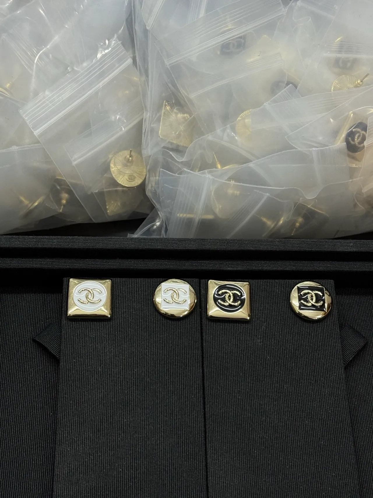 Chanel CC Enamel Button Black Tailored Blazer 2