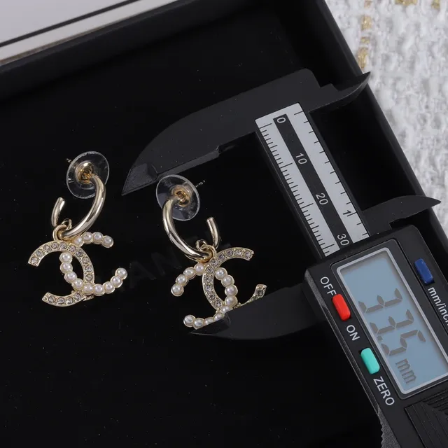 Chanel CC Pearl and Crystal Earrings 2